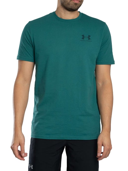 Under Armour Logo-T-Shirt Für Die Linke Brust, Grün - Image 1