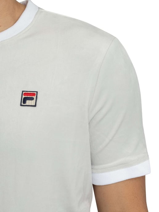 Fila Basilio Velours-T-Shirt, Blau - Image 4