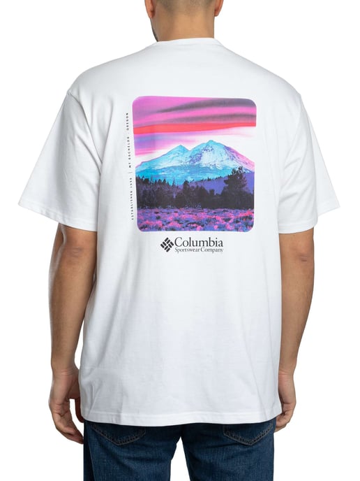 Columbia Schweres, Lässig Geschnittenes T-Shirt Mit Rückenaufdruck, Weiß - Image 3