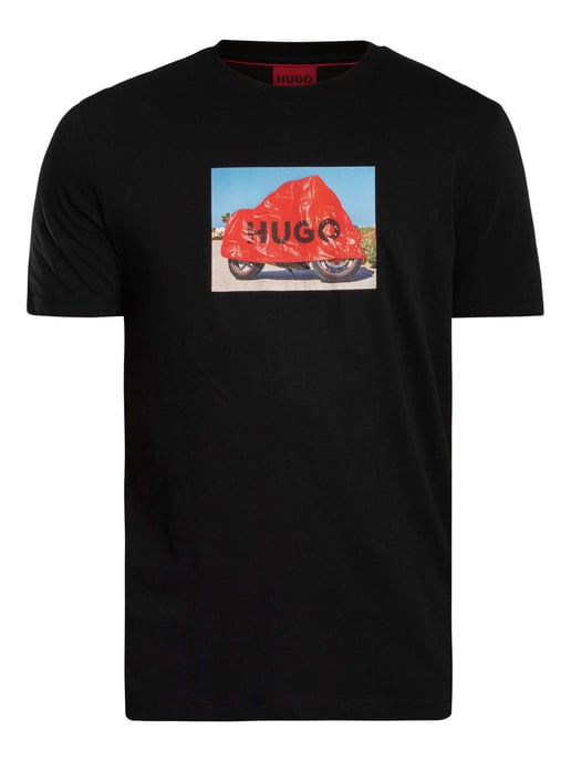 HUGO Dostino Grafik-T-Shirt, Schwarz - Image 5