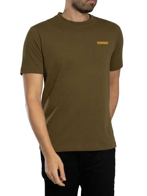 Napapijri Flint Rücken Grafik-T-Shirt, Grün - Image 1