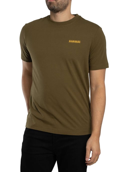 Napapijri Flint Rücken Grafik-T-Shirt, Grün - Image 2