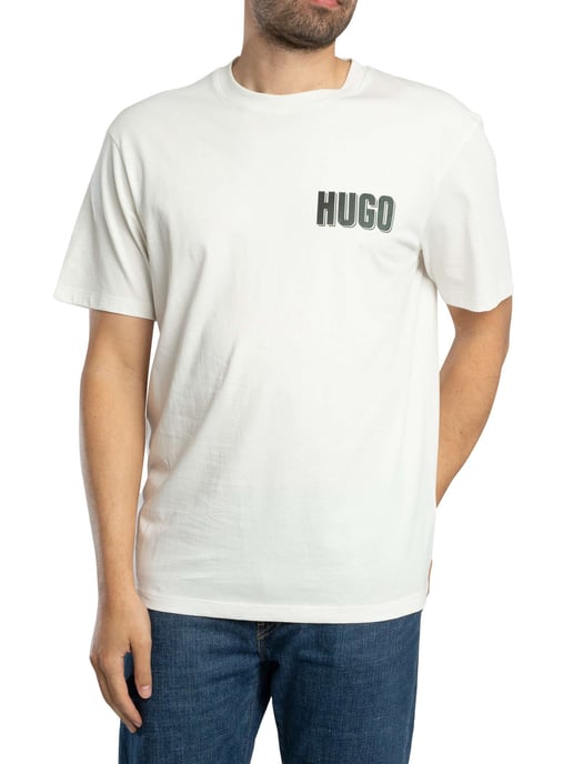 HUGO Derlyns Rückengrafik-T-Shirt, Weiß - Image 2