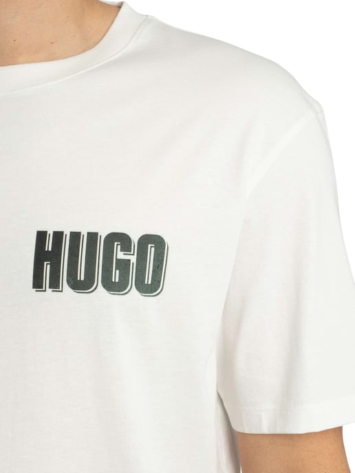 HUGO Derlyns Rückengrafik-T-Shirt, Weiß - Image 4