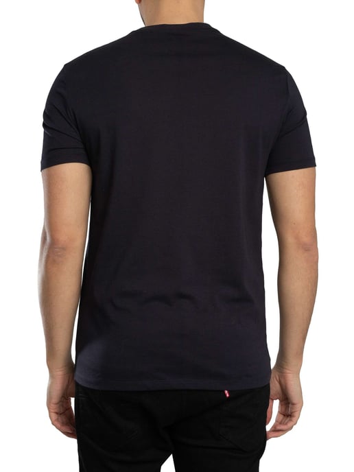 Armani Exchange Streifen-Logo-T-Shirt, Blau - Image 3