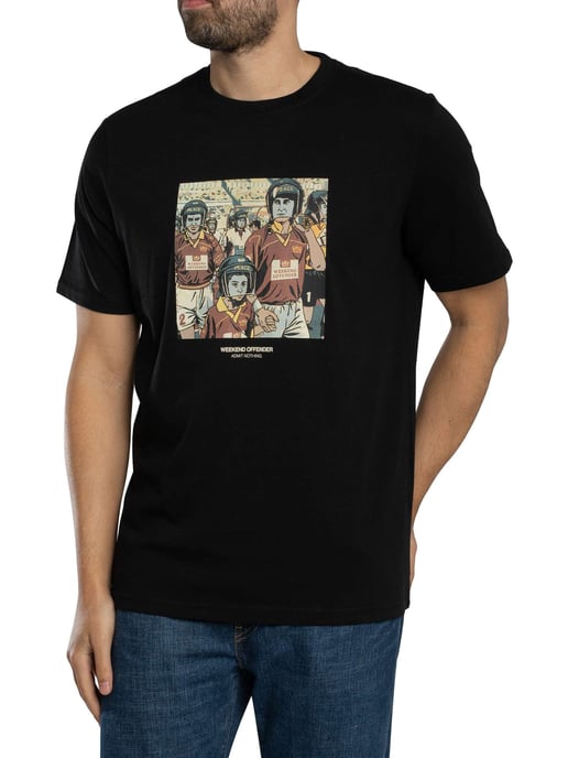 Weekend Offender Roma Grafik-T-Shirt, Schwarz - Image 2