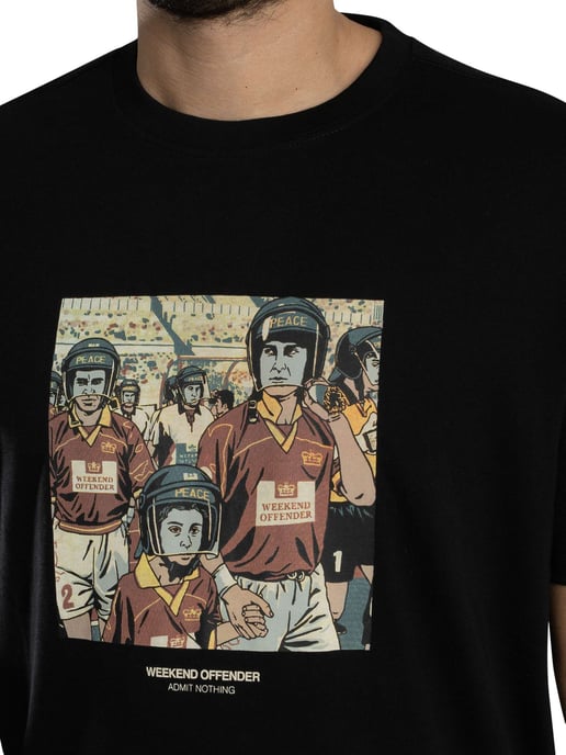 Weekend Offender Roma Grafik-T-Shirt, Schwarz - Image 4