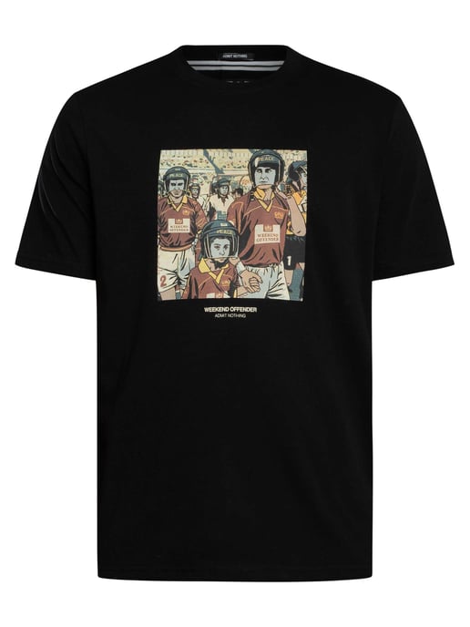 Weekend Offender Roma Grafik-T-Shirt, Schwarz - Image 5