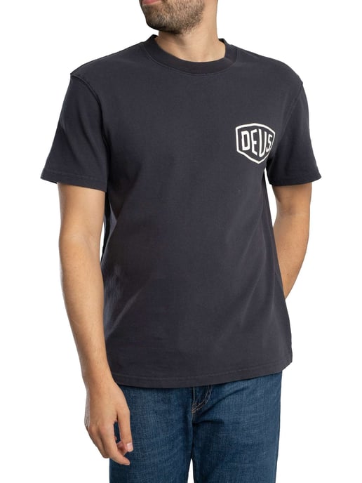 Deus Ex Machina Shield Stückgefärbtes T-Shirt, Schwarz - Image 2