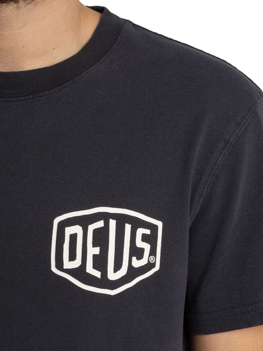 Deus Ex Machina Shield Stückgefärbtes T-Shirt, Schwarz - Image 4