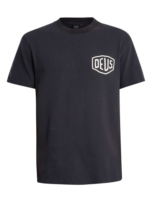 Deus Ex Machina Shield Stückgefärbtes T-Shirt, Schwarz - Image 5