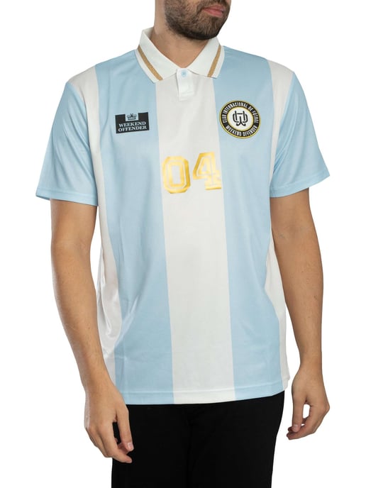 Weekend Offender Moulay Fußball-T-Shirt, Blau - Image 2