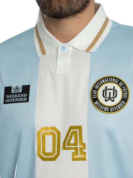 Weekend Offender Moulay Fußball-T-Shirt, Blau - Image 4