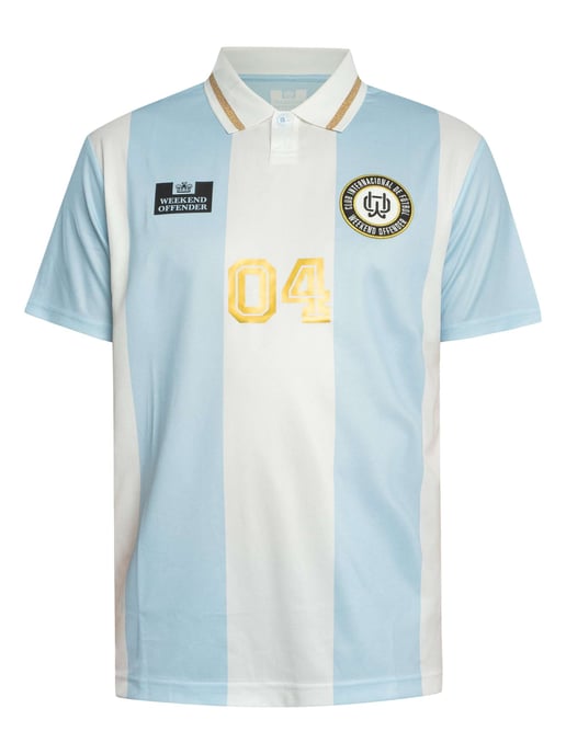 Weekend Offender Moulay Fußball-T-Shirt, Blau - Image 5