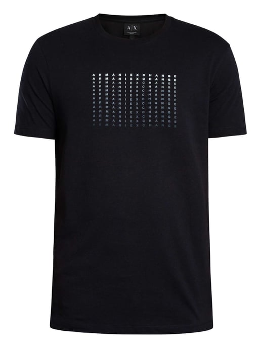 Armani Exchange Slim Brand Repeat Graphic T-Shirt, Blau - Image 5