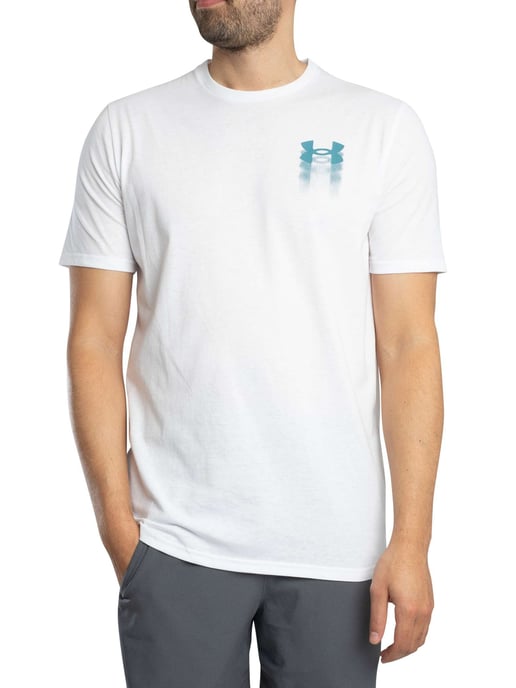 Under Armour Locker Geschnittenes T-Shirt Mit Verschwommenem Logo Auf Der Rückseite, Weiß - Image 2