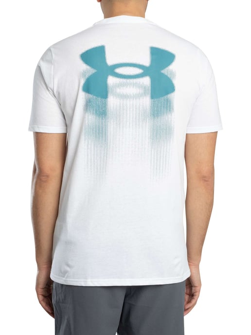 Under Armour Locker Geschnittenes T-Shirt Mit Verschwommenem Logo Auf Der Rückseite, Weiß - Image 3