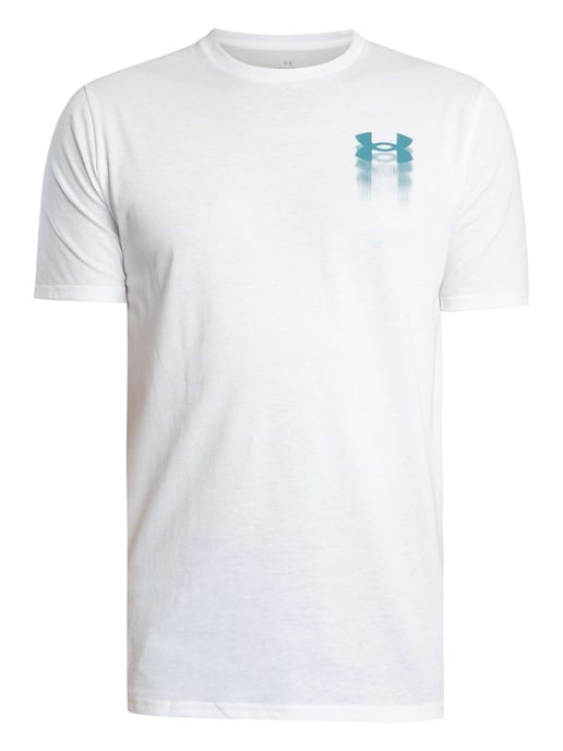 Under Armour Locker Geschnittenes T-Shirt Mit Verschwommenem Logo Auf Der Rückseite, Weiß - Image 5