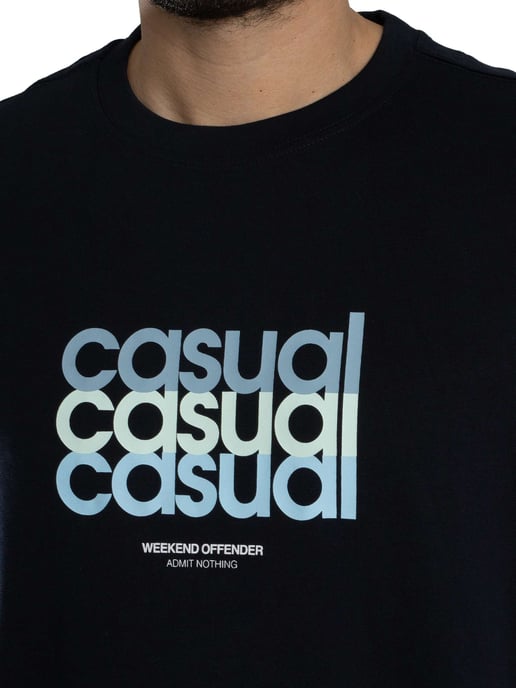 Weekend Offender WOL Grafik-T-Shirt, Blau - Image 4