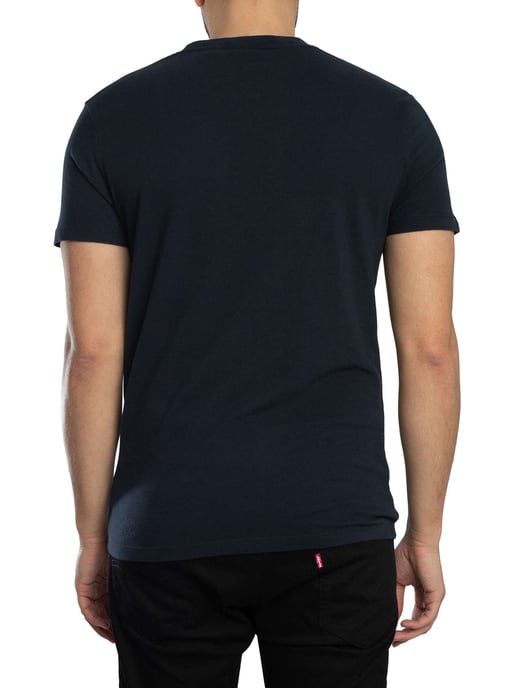 Superdry Essential Kontrast EMB T-Shirt, Blau - Image 3