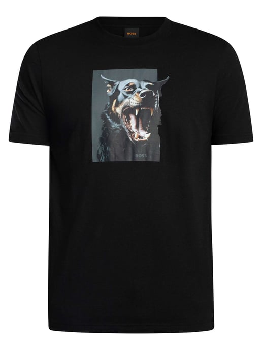 BOSS Te Dobermann Grafik-T-Shirt, Schwarz - Image 6