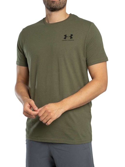 Under Armour Locker Sitzendes T-Shirt Mit Logo Auf Der Linken Brust, Grün - Image 2