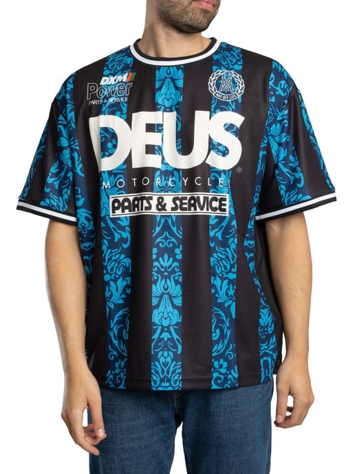 Deus Ex Machina Nouveau Moto Oversized T-Shirt, Blau - Image 1