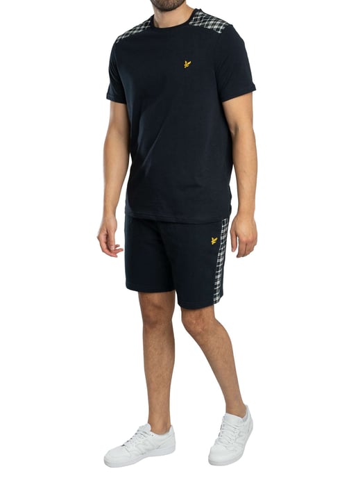 Lyle & Scott Kariertes T-Shirt Mit Einsätzen, Blau - Image 5