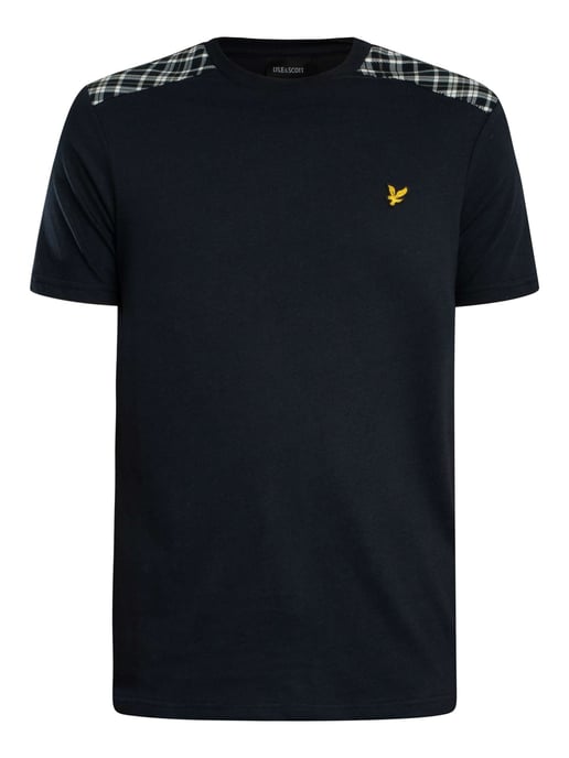 Lyle & Scott Kariertes T-Shirt Mit Einsätzen, Blau - Image 6