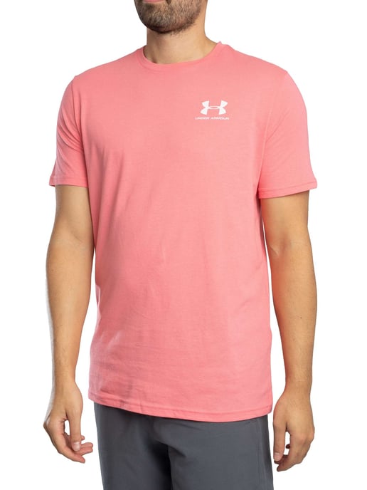 Under Armour Locker Sitzendes T-Shirt Mit Logo Auf Der Linken Brust, Rosa - Image 1