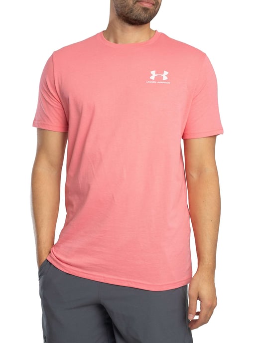 Under Armour Locker Sitzendes T-Shirt Mit Logo Auf Der Linken Brust, Rosa - Image 2