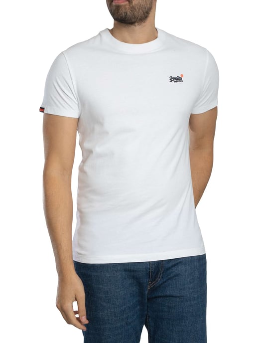 Superdry Essential Kontrast EMB T-Shirt, Weiß - Image 1