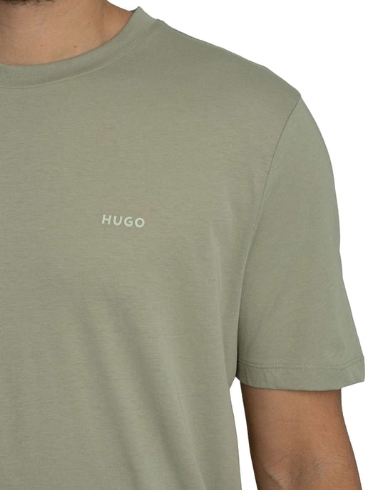 HUGO Dero222 Logo T-Shirt, Grün - Image 4