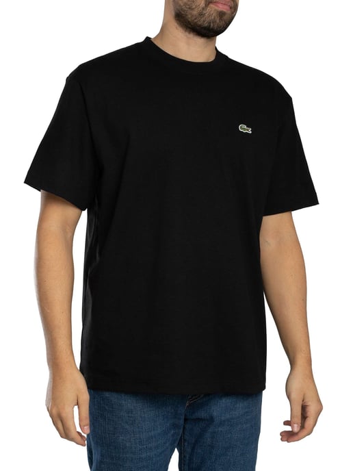 Lacoste T-Shirt Aus Schwerem Baumwolljersey, Schwarz - Image 2