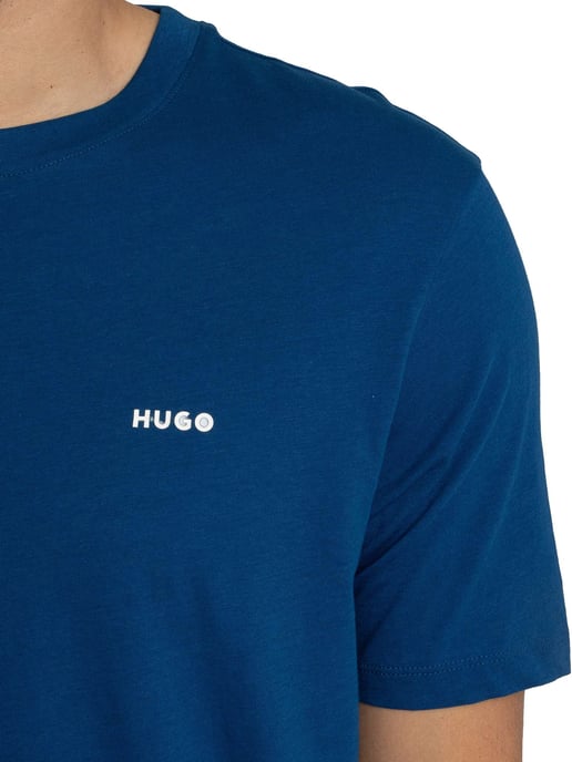HUGO Dero222 Logo T-Shirt, Blau - Image 4