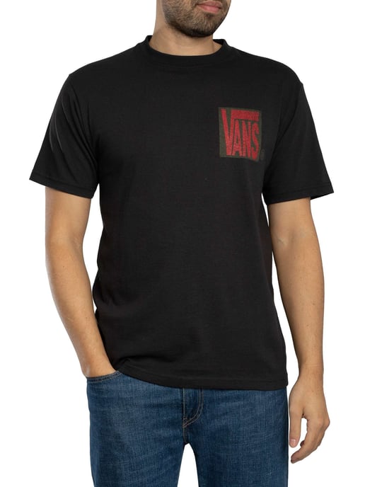 Vans Stretch-T-Shirt Mit Grafikprint Auf Der Rückseite, Schwarz - Image 1