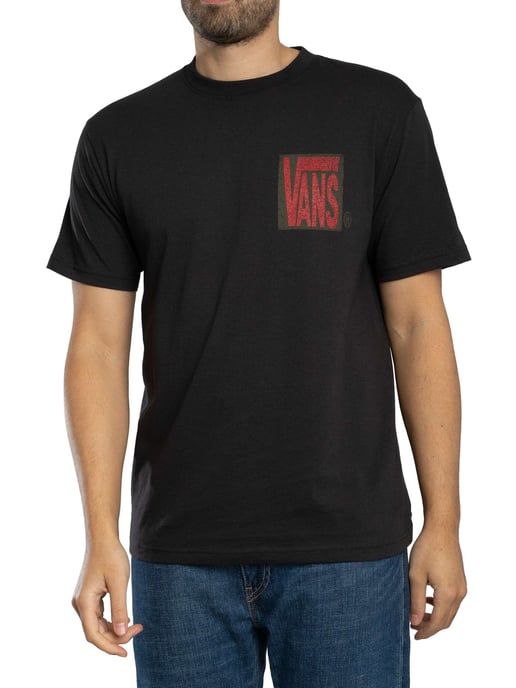 Vans Stretch-T-Shirt Mit Grafikprint Auf Der Rückseite, Schwarz - Image 2