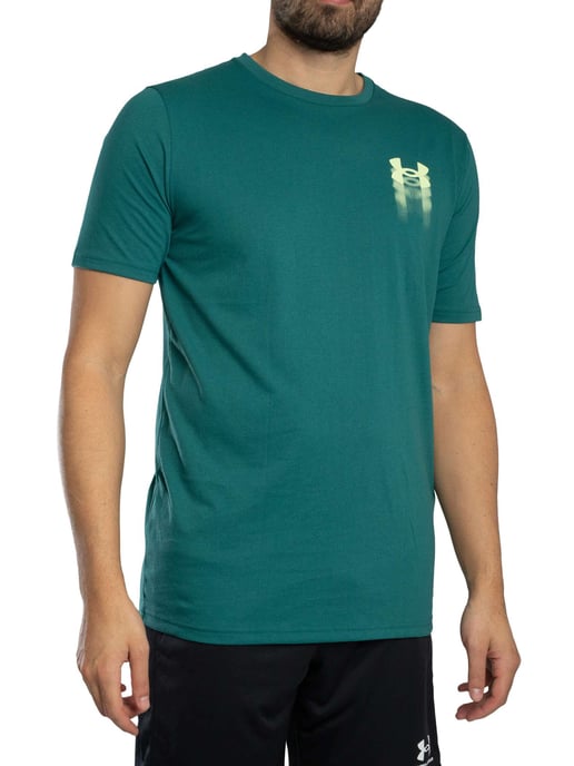 Under Armour Locker Geschnittenes T-Shirt Mit Verschwommenem Logo Auf Der Rückseite, Grün - Image 1