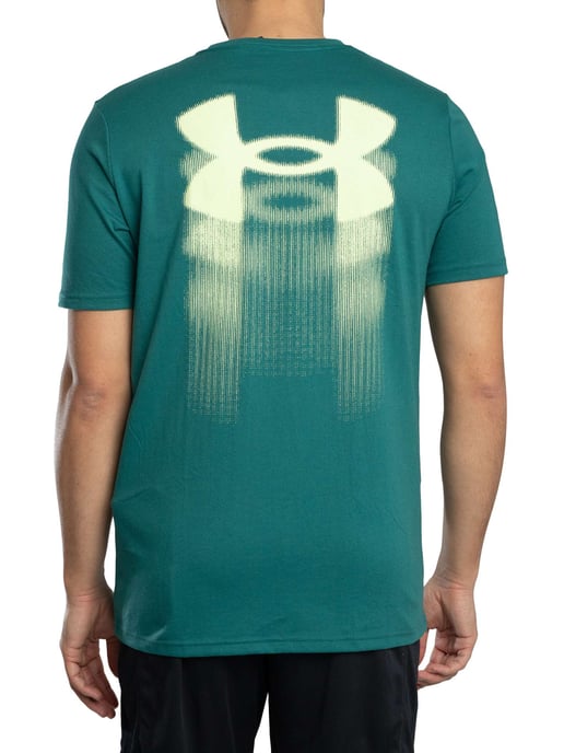 Under Armour Locker Geschnittenes T-Shirt Mit Verschwommenem Logo Auf Der Rückseite, Grün - Image 3