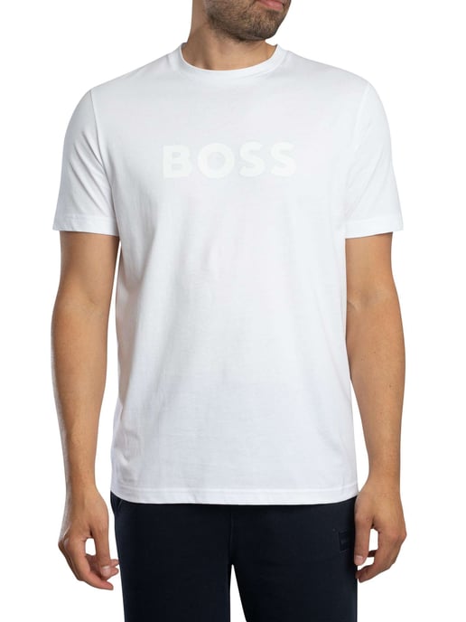 BOSS Te Logo T-Shirt, Weiß - Image 1