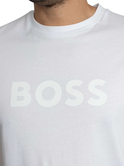 BOSS Te Logo T-Shirt, Weiß - Image 4
