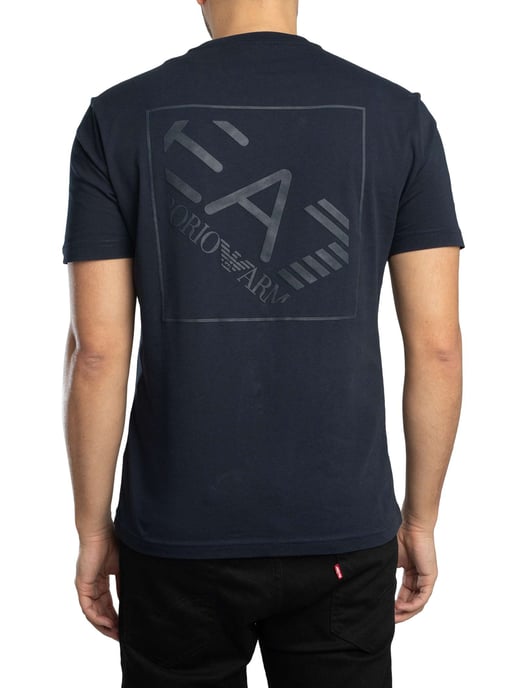 EA7 T-Shirt Mit Back Box Logo, Blau - Image 3