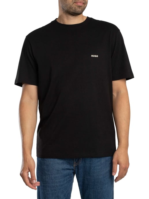 HUGO Derlyns Rückengrafik-T-Shirt, Schwarz - Image 1
