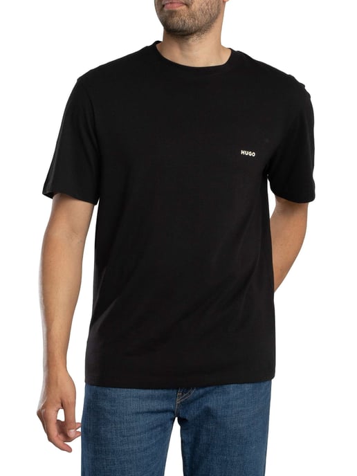 HUGO Derlyns Rückengrafik-T-Shirt, Schwarz - Image 2