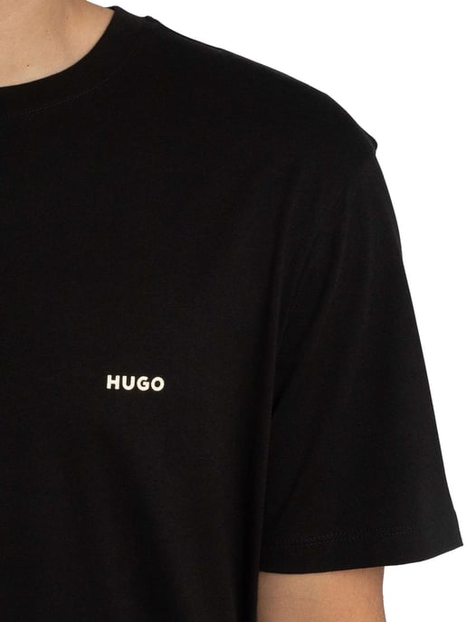 HUGO Derlyns Rückengrafik-T-Shirt, Schwarz - Image 4