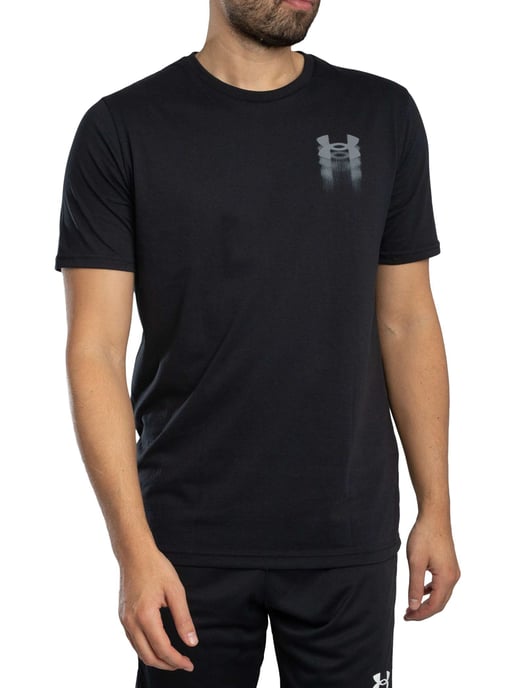 Under Armour Locker Geschnittenes T-Shirt Mit Verschwommenem Logo Auf Der Rückseite, Schwarz - Image 2
