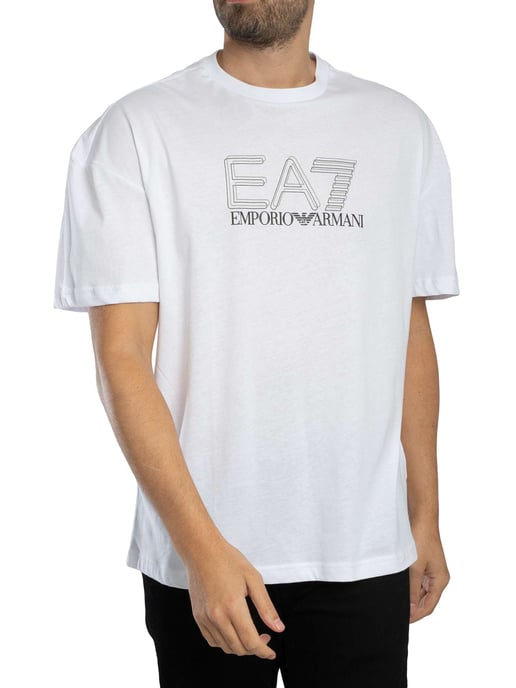 EA7 Echo Grafik-T-Shirt, Weiß - Image 2
