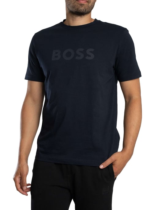 BOSS Te Logo T-Shirt, Blau - Image 1