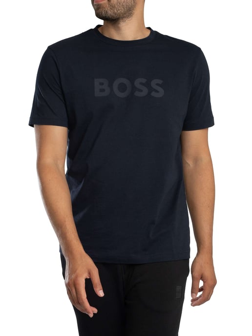 BOSS Te Logo T-Shirt, Blau - Image 2