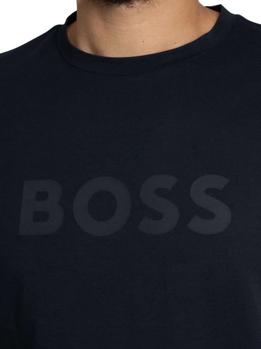 BOSS Te Logo T-Shirt, Blau - Image 4